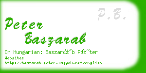 peter baszarab business card